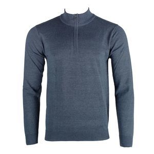 Daniel K Men's Long Sleeve Cotton Blend Mock Neck Quarter Zip Sweater